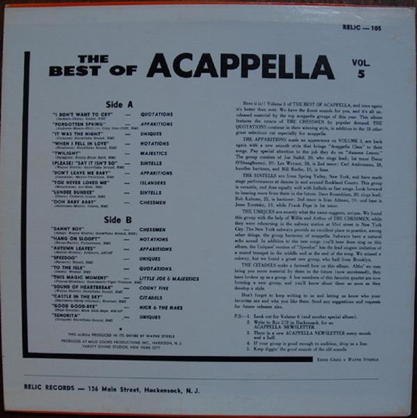 LP - VA - The Best Of Acappella Vol. 5