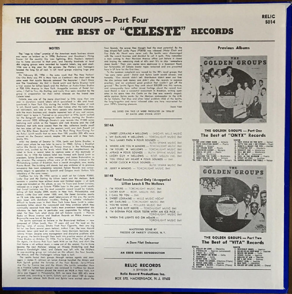 LP - VA - The Golden Groups Vol. 4 - Best of Celeste Records