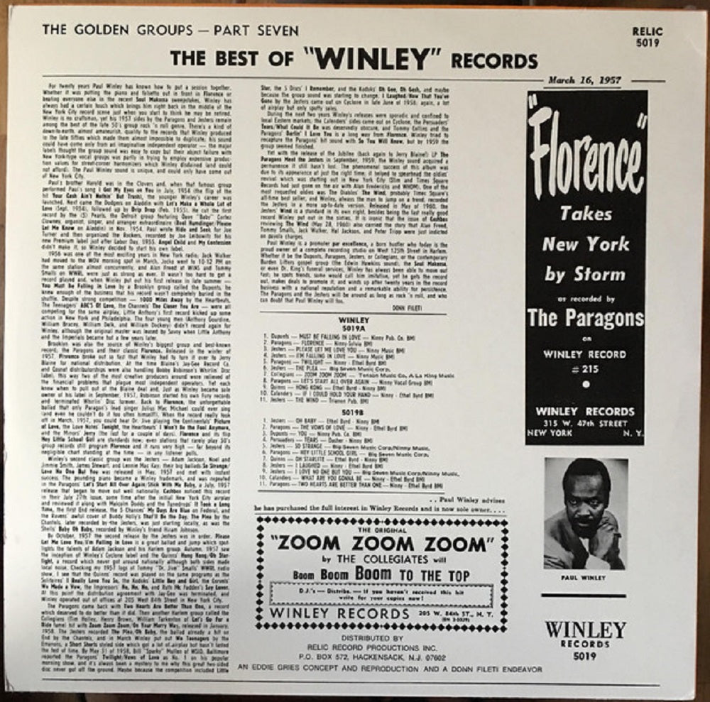 LP - VA - The Golden Groups Vol. 7 - Best Of Winley Records