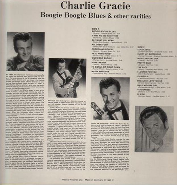 LP - Charlie Gracie - Boogie Boogie Blues And Other Rarities