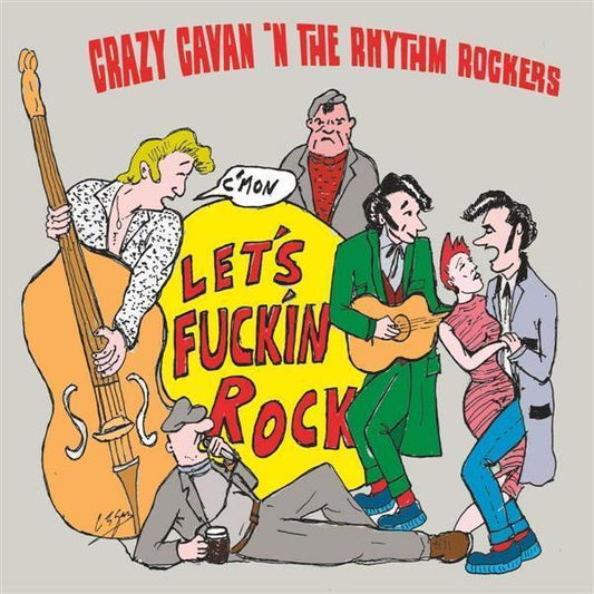 LP - Crazy Cavan'n'The Rhythm Rockers - Let's Fuckin Rock - yellow vinyl