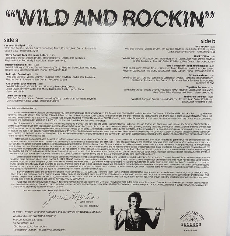 LP - Wild Bob Burgos - Wild And Rockin