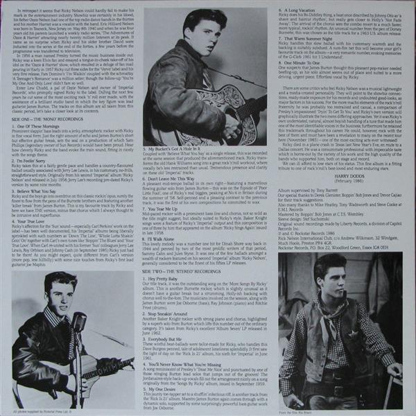 LP - Ricky Nelson - Hey Pretty Baby