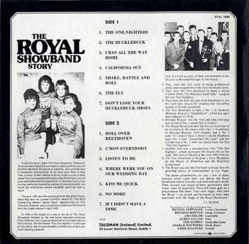 LP - Royal Show Band Story - 14 Titel Incl. One-Nighters, Huckle-Buck, California Sun, Fly, Shake Rattle and Roll, Roll Over Beethoven, Kiss Me Quick, No More, I Ran All The Way Home