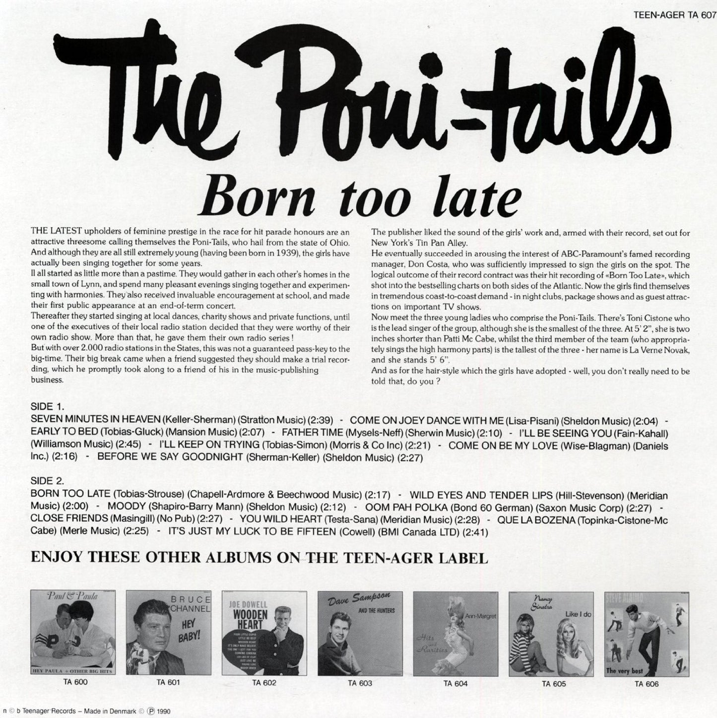 LP - Poni - Tails - Born Too Late