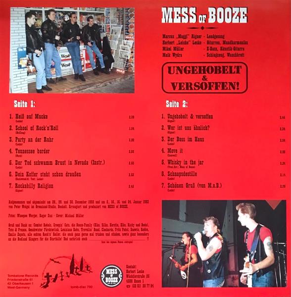 LP - Mess Of Booze - Ungehobelt And Versoffen