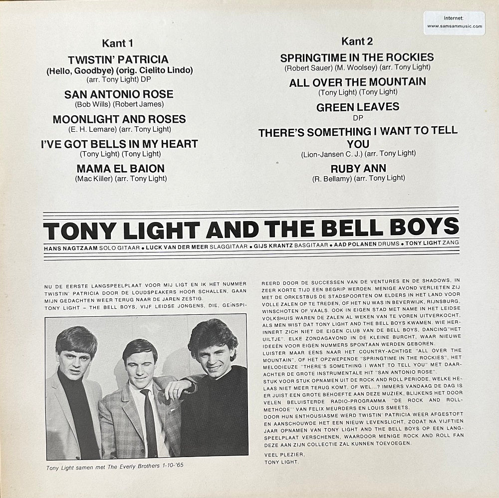 LP - Tony Light & Bell Boys - Best Of 1961