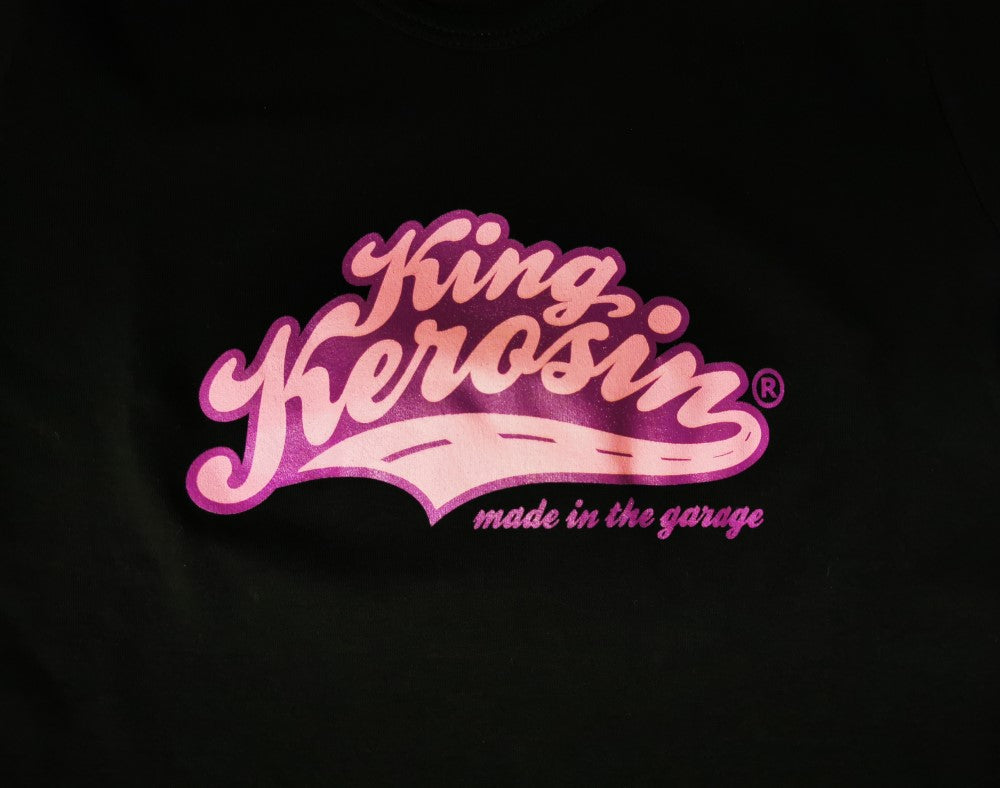 King Kerosin Langarm-Shirt - King Kerosin Schriftzug lila-pink