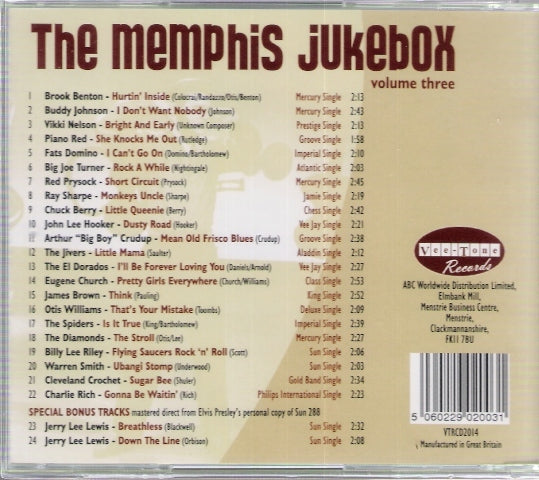 CD - VA - Memphis Jukebox Vol. 3