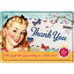 Metal Postcard - Thank You Girl