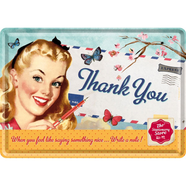 Metal Postcard - Thank You Girl