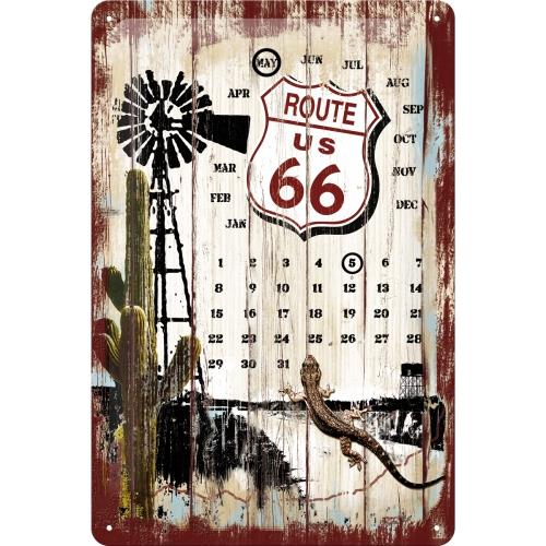 Kalenderschild 20x30 cm - Route 66 Desert