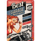 Tin-Plate Sign 20x30 cm - Best Garage - Red
