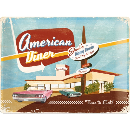 Tin-Plate Sign 30x40 cm - American Diner