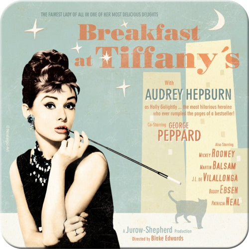 Metall-Untersetzer-SET 5x - Breakfast At Tiffany's Blue
