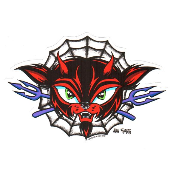 Alan Forbes Aufkleber - Evil Cat