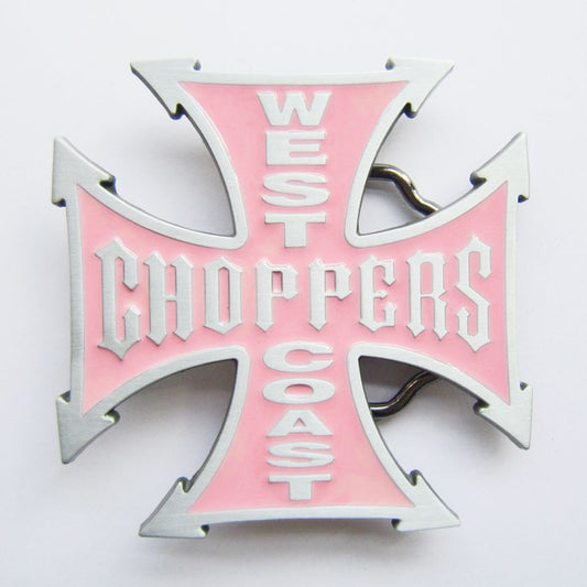 Gürtelschnalle - Pink West Coast Choppers Iron Cross