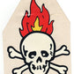 Hot Rod Aufkleber - Skull Mit Flammen