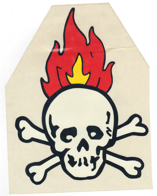 Hot Rod Aufkleber - Skull Mit Flammen