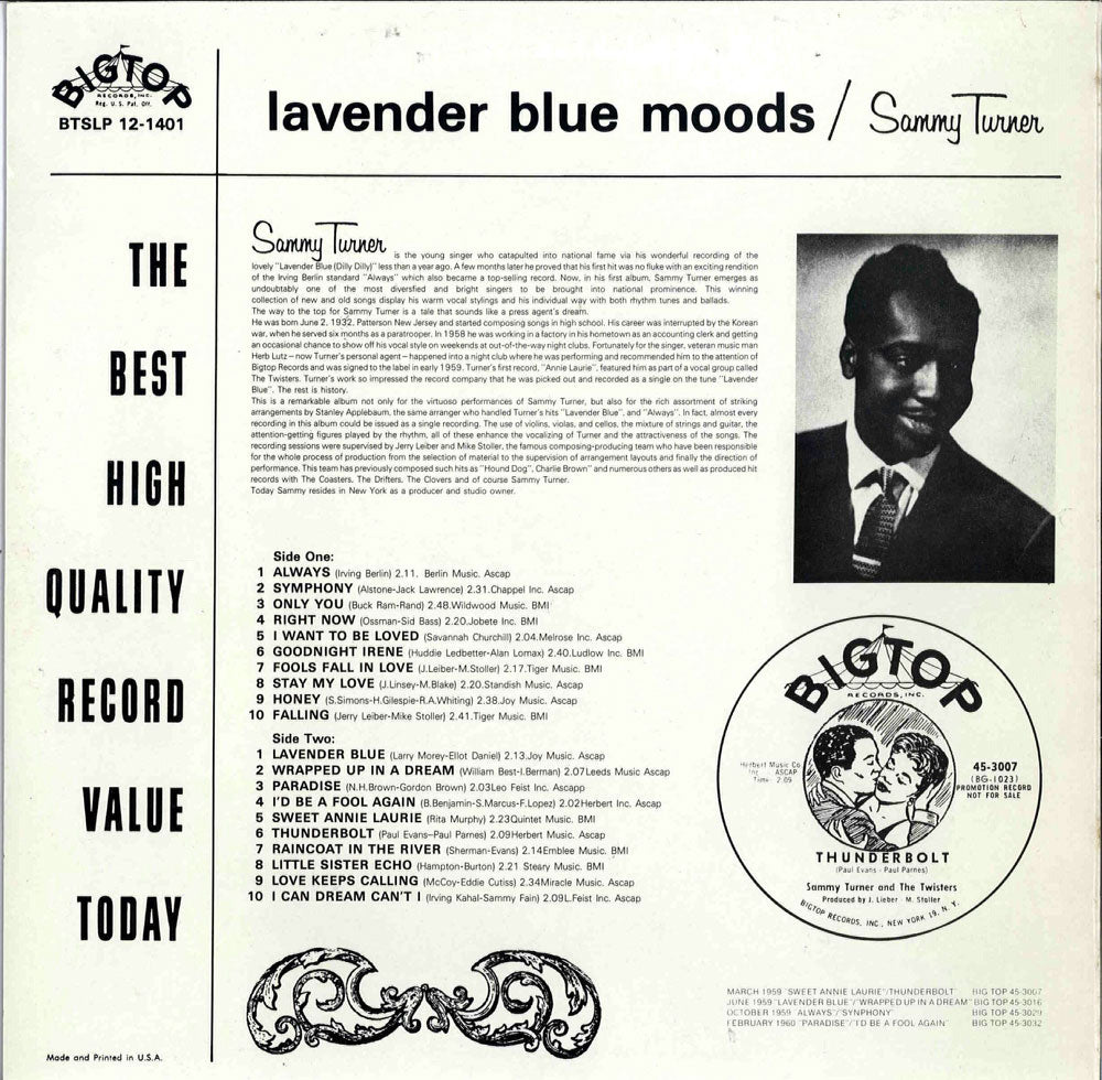 LP - Sammy Turner - Lavender Blue