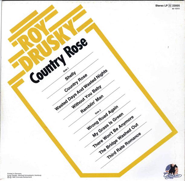 LP - Roy Drusky - Country Rose