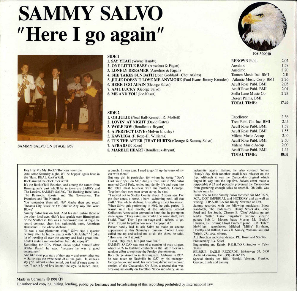 LP - Sammy Salvo - Here I Go Again