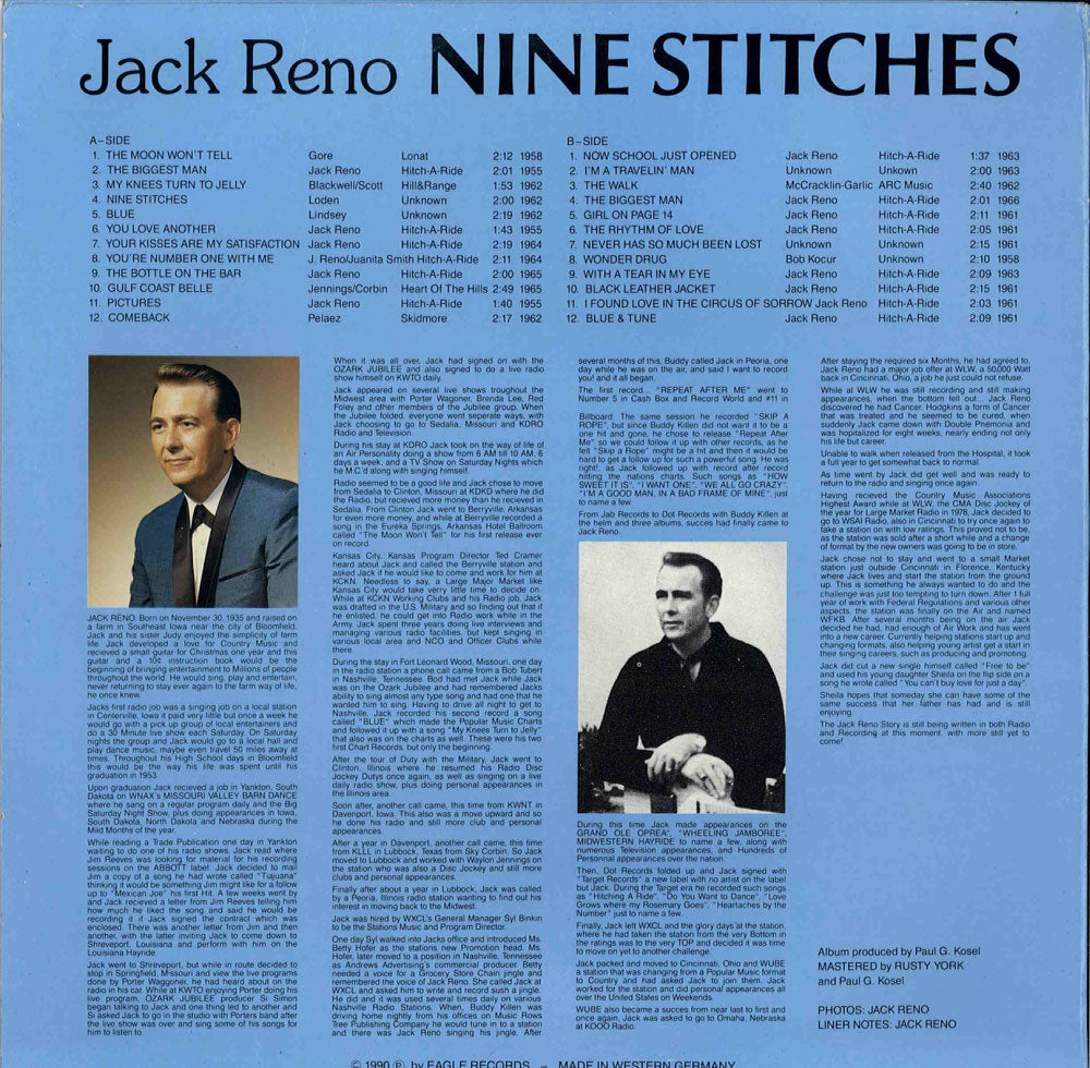 LP - Jack Reno - Nine Stitches