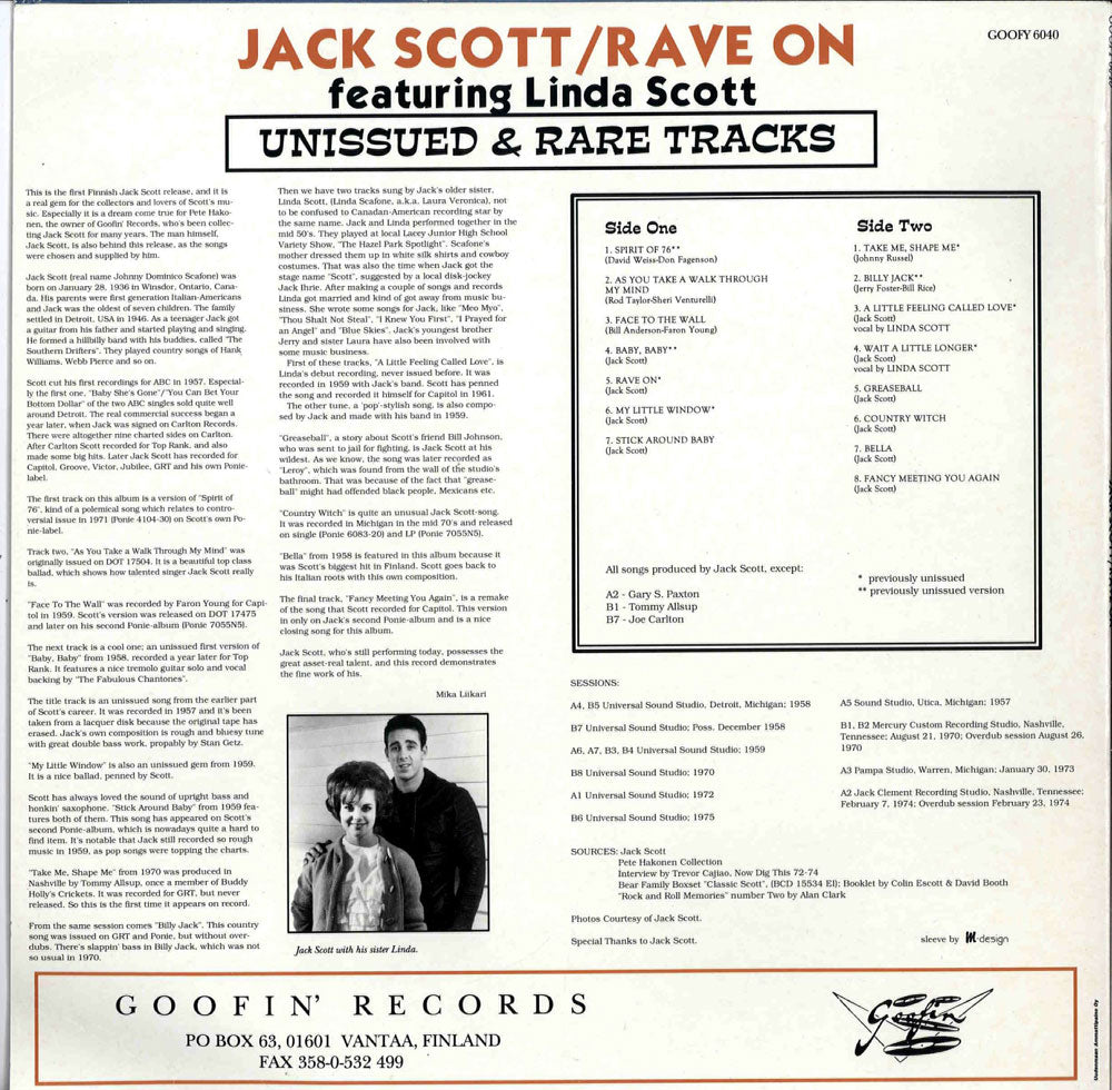 LP - Jack Scott - Rave On