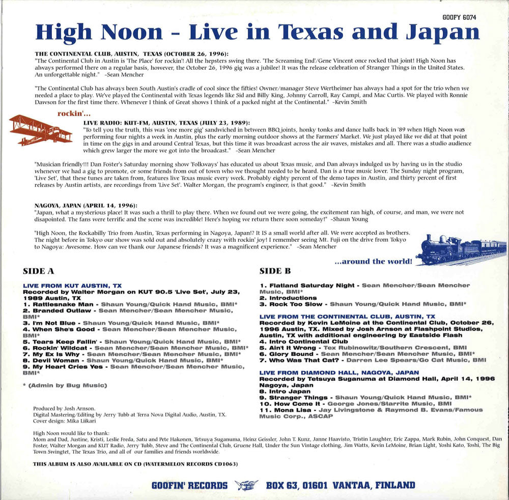 LP - High Noon - Live In Texas And Japan