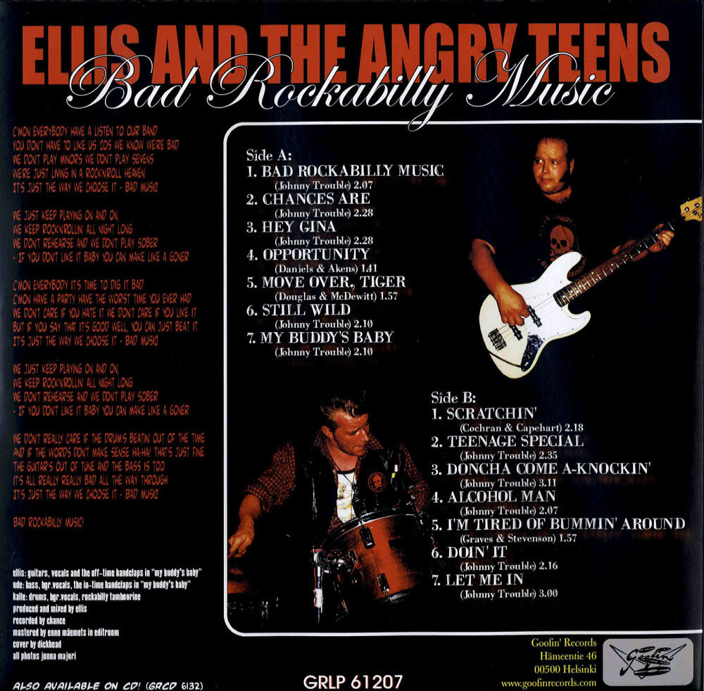 LP - Ellis & The Angry Teens - Bad Rockabilly Music