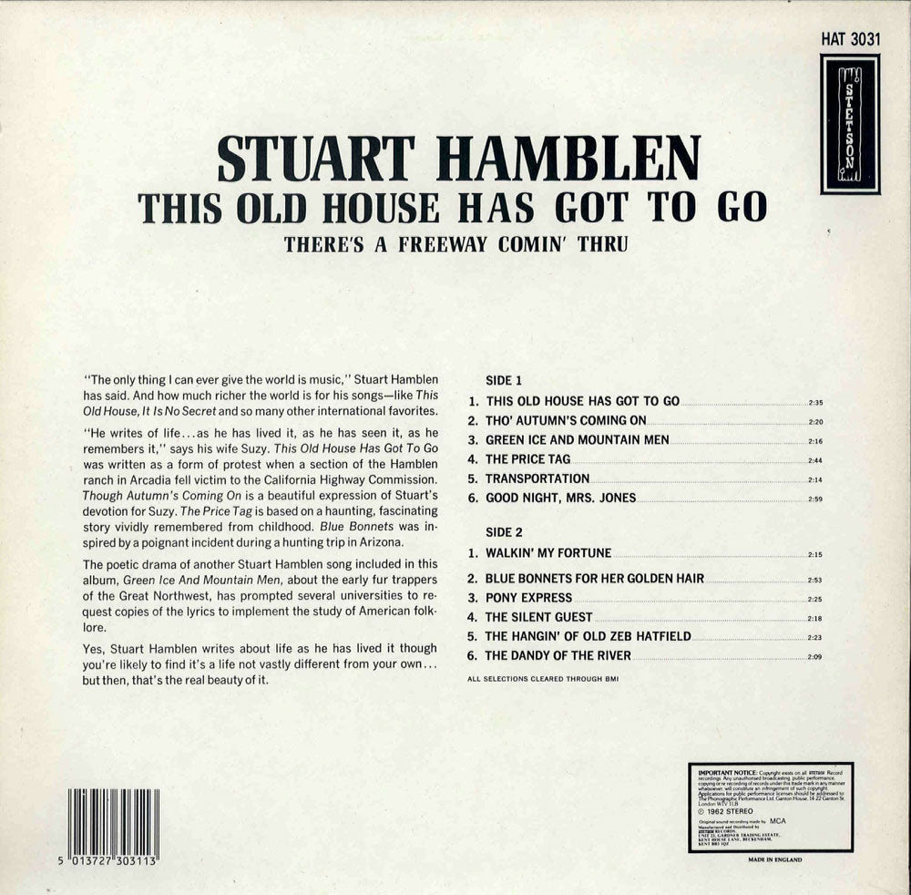 LP - Stuart Hamblen - This Old House Has Got To Go