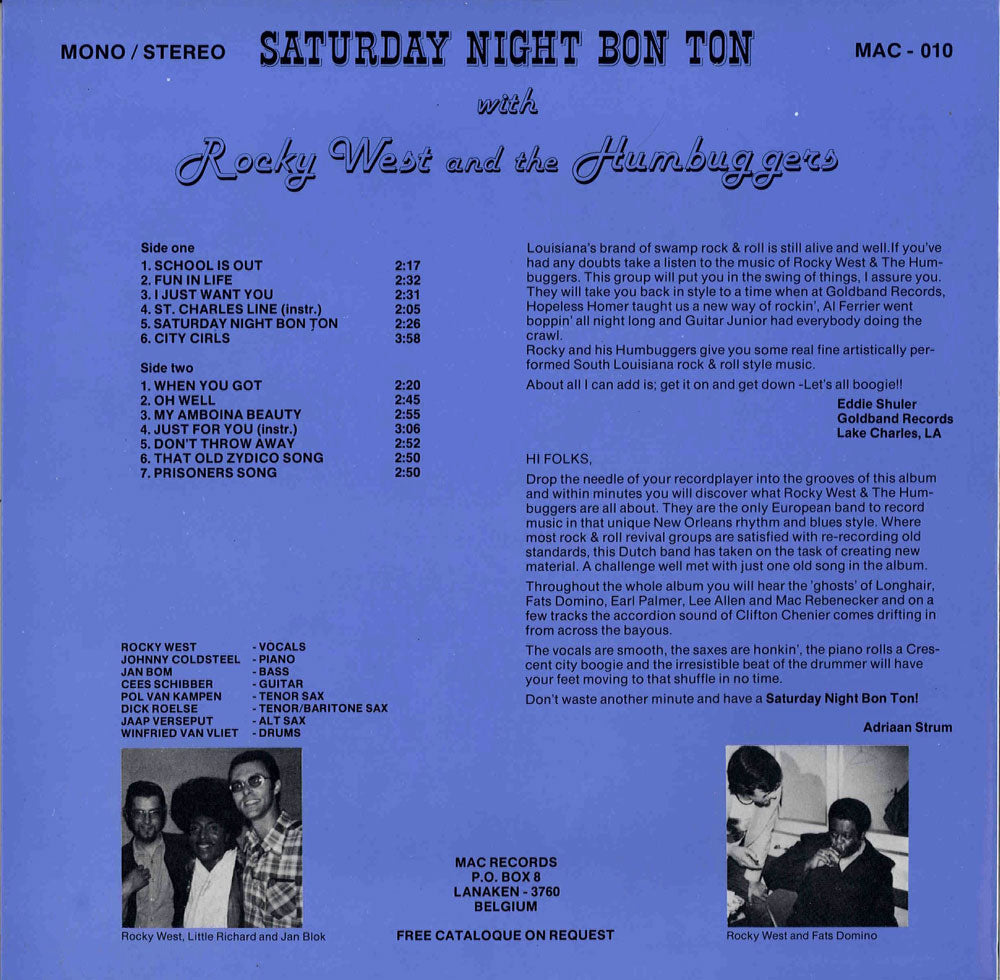 LP - Rocky West & The Humbuggers - Saturday Night Bon Ton