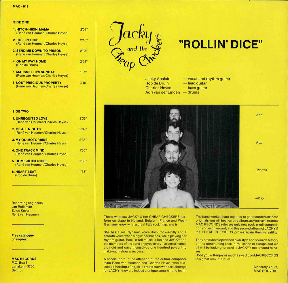 LP - Jacky & The Cheap Checkers - Rollin´ Dice