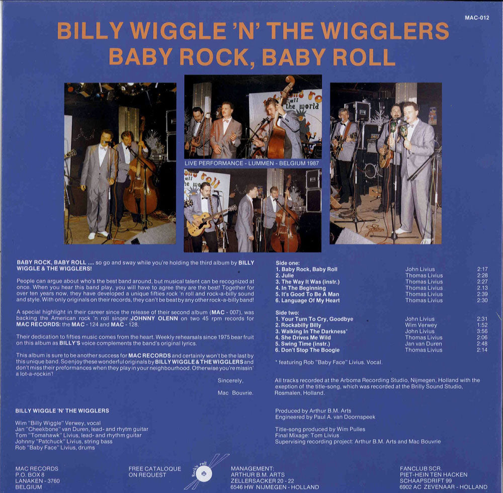 LP - Billy Wiggle & The Wigglers - Baby Rock, Baby Roll