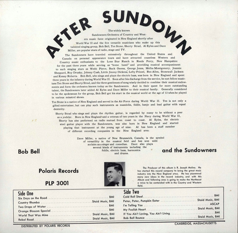 LP - Bob Bell And The Sundownwers - After Sundown