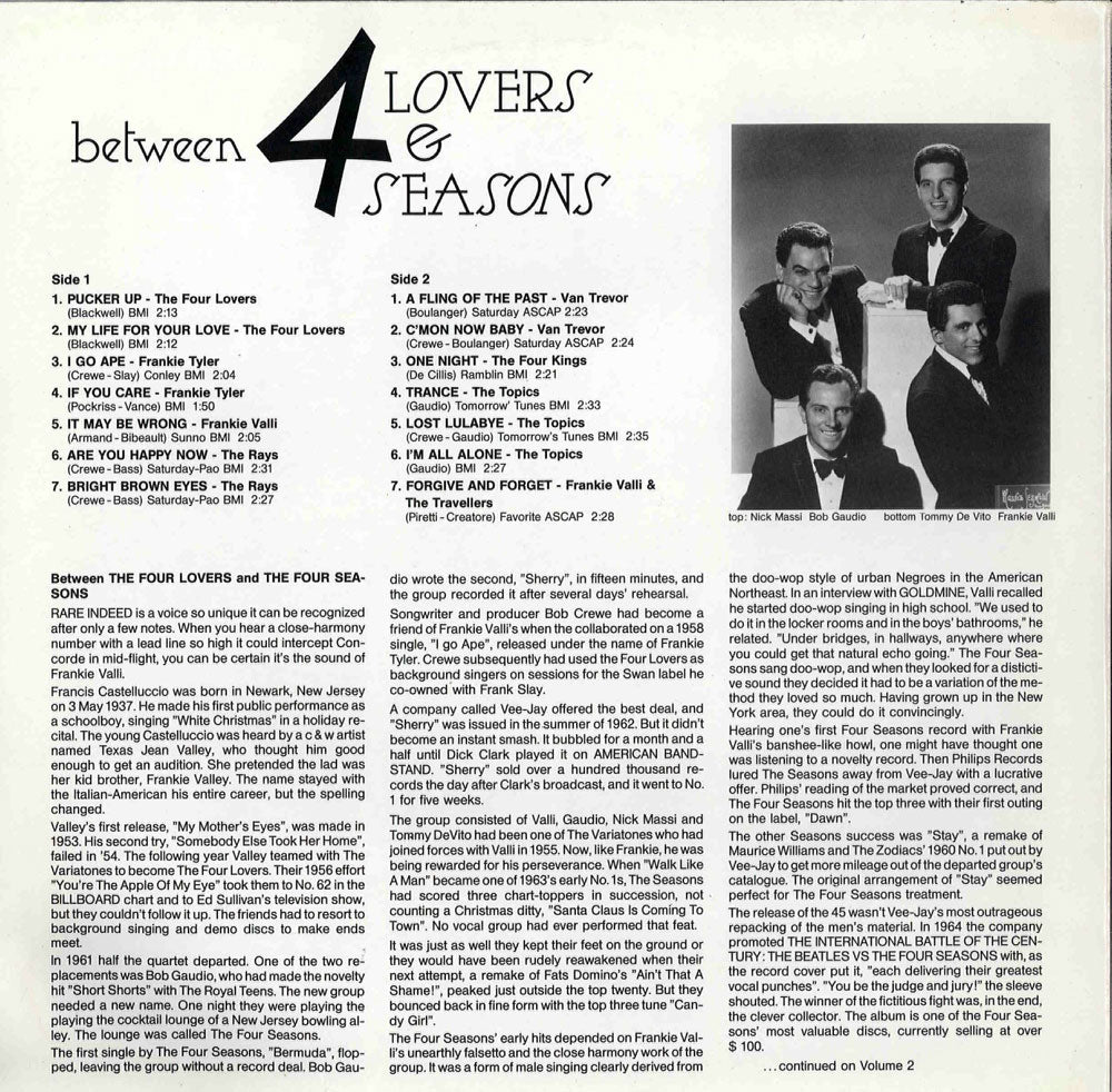 LP - Four Lovers And Four Seasons - Beetween 4 Lovers E 4 Seasons