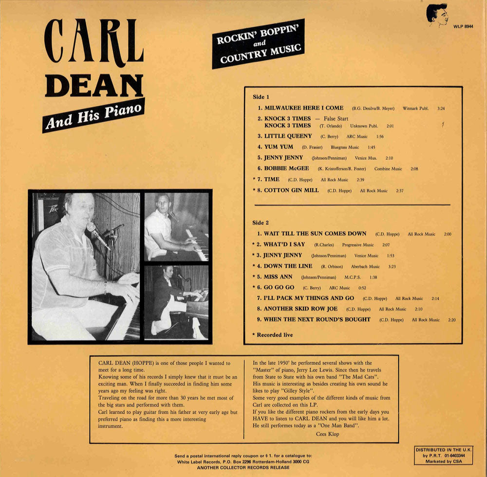 LP - Carl Dean - And His Piano