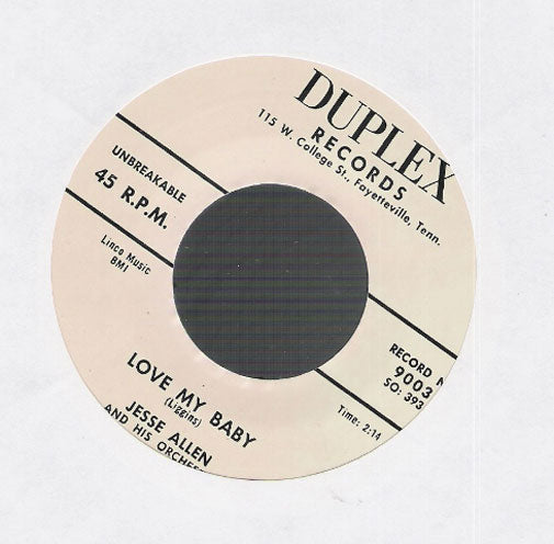 Single - Jesse Allen - Love You Baby, After A While