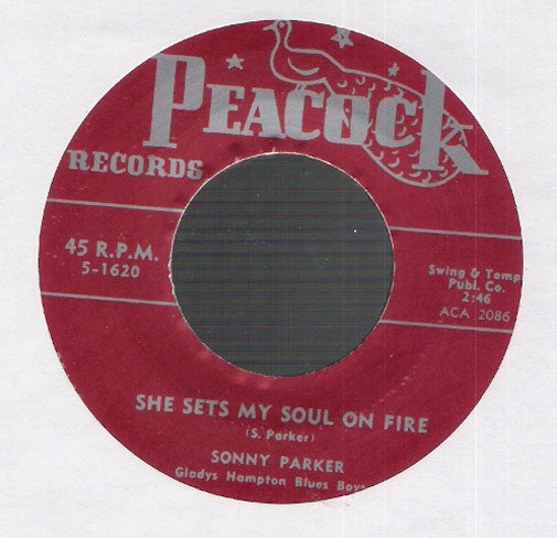 Single - Sonny Parker - She Set My Soul On Fire, Disgusted Blues