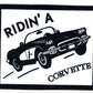 Hot Rod Aufkleber - Ridin A Corvette