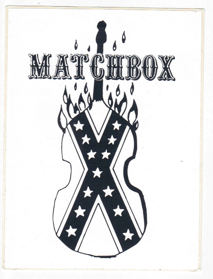 Aufkleber - Matchbox - Brennender Kontrabass