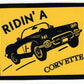 Hot Rod Aufkleber - Ridin A Corvette