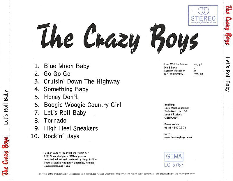 CD - Crazy Boys - Let's Roll Baby