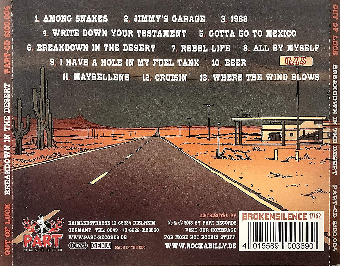 CD - Out Of Luck - Breakdown In The Desert