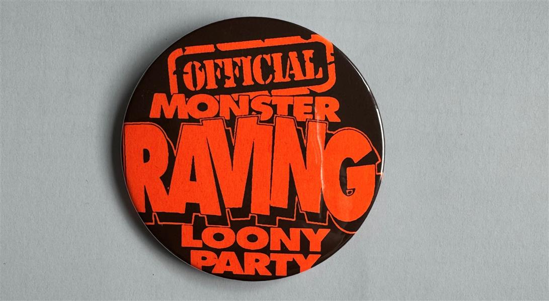 Button Groß - Screaming Lord Sutch - Official Monster Raving Loony Party, orange