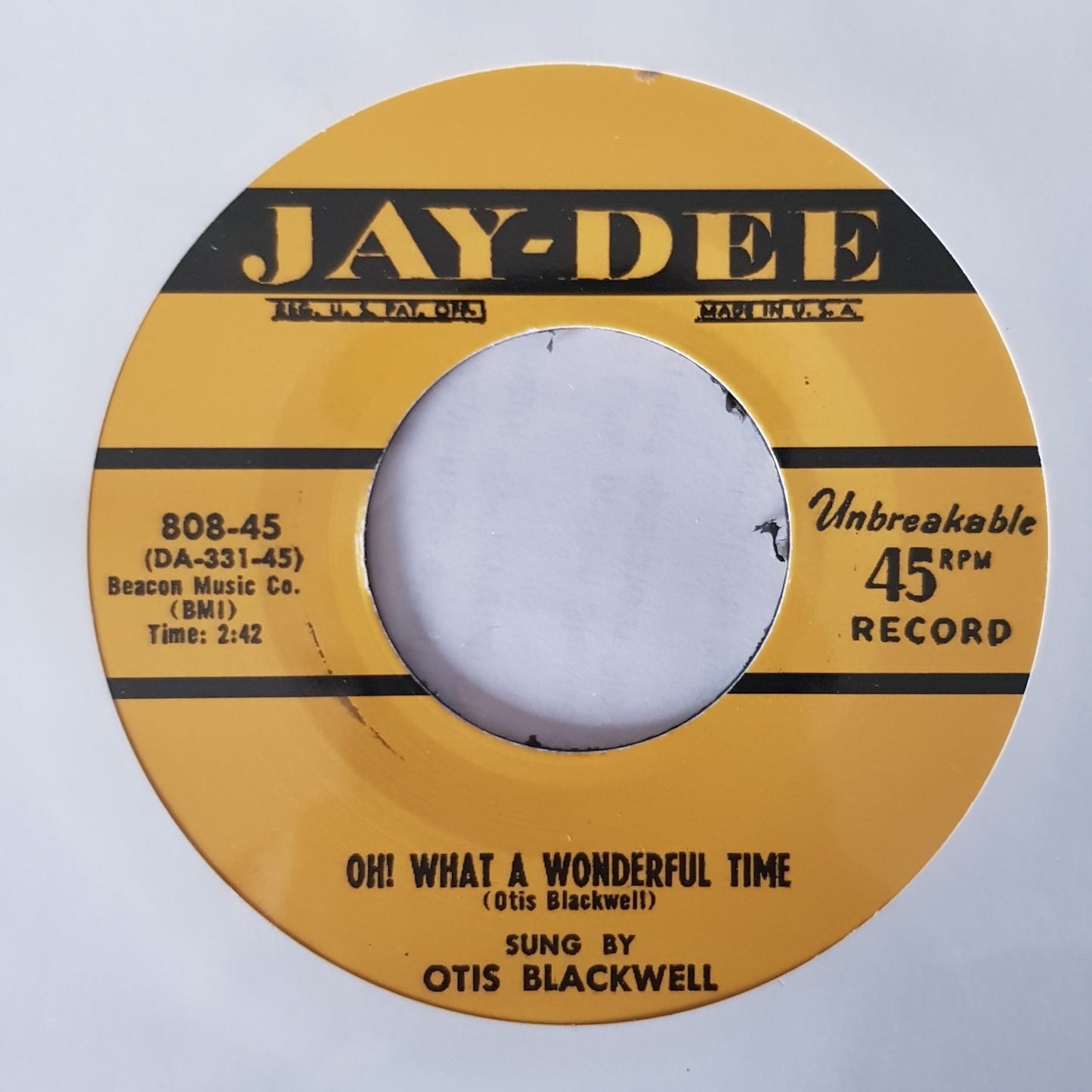 Single - Otis Blackwell - Let The Daddy Hold You, Oh What A Wonderful Time