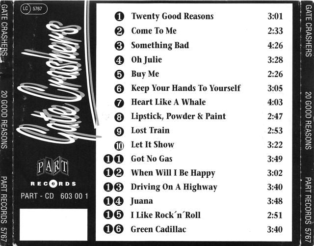 CD - Gate Crashers - Twenty Good Reasons