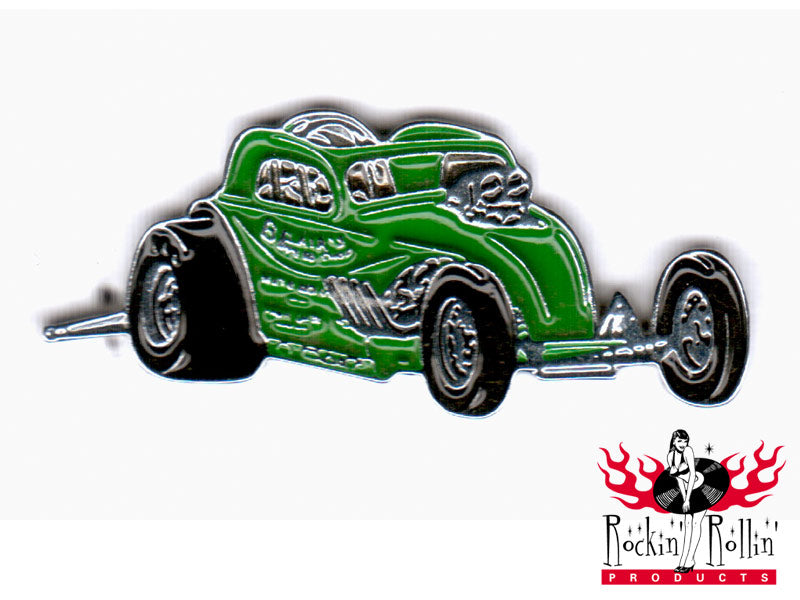 Hot Rod Pin - Dragster Grün