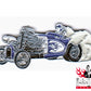 Hot Rod Pin - Oldtimer Dragster, Lila