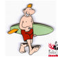 Pin - Lucien - Surfbrett Tragend